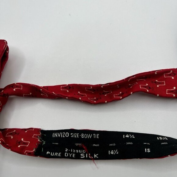 Vintage Silk Pretied Bow Ties Adjustable Lot Of 4 Patterned Retro Formalwear - Picture 4 of 9